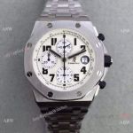 Swiss 3126 Audemars Piguet Watch White Chronograph Watch